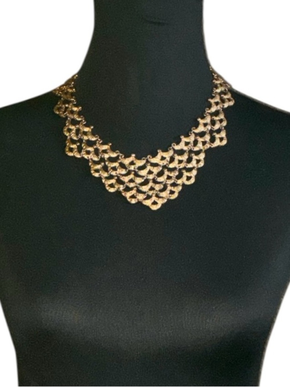 Vintage 1950 Monet Bib Style Collar  Book Piece Necklace